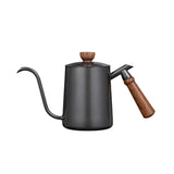 600ml Stainless Steel Coffee Pour Over Kettle Heat Resistant Home Café Brewing - Black