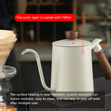 600ml Stainless Steel Coffee Pour Over Kettle Heat Resistant Home Café Brewing - Black
