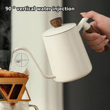 600ml Stainless Steel Coffee Pour Over Kettle Heat Resistant Home Café Brewing - Black