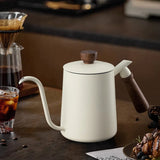 600ml Stainless Steel Coffee Pour Over Kettle Heat Resistant Home Café Brewing - Black