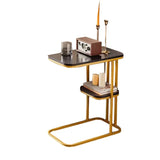 Modern Living Room Side Table 2 Tier Rounded Corners Easy Clean