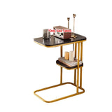 Modern Living Room Side Table 2 Tier Rounded Corners Easy Clean