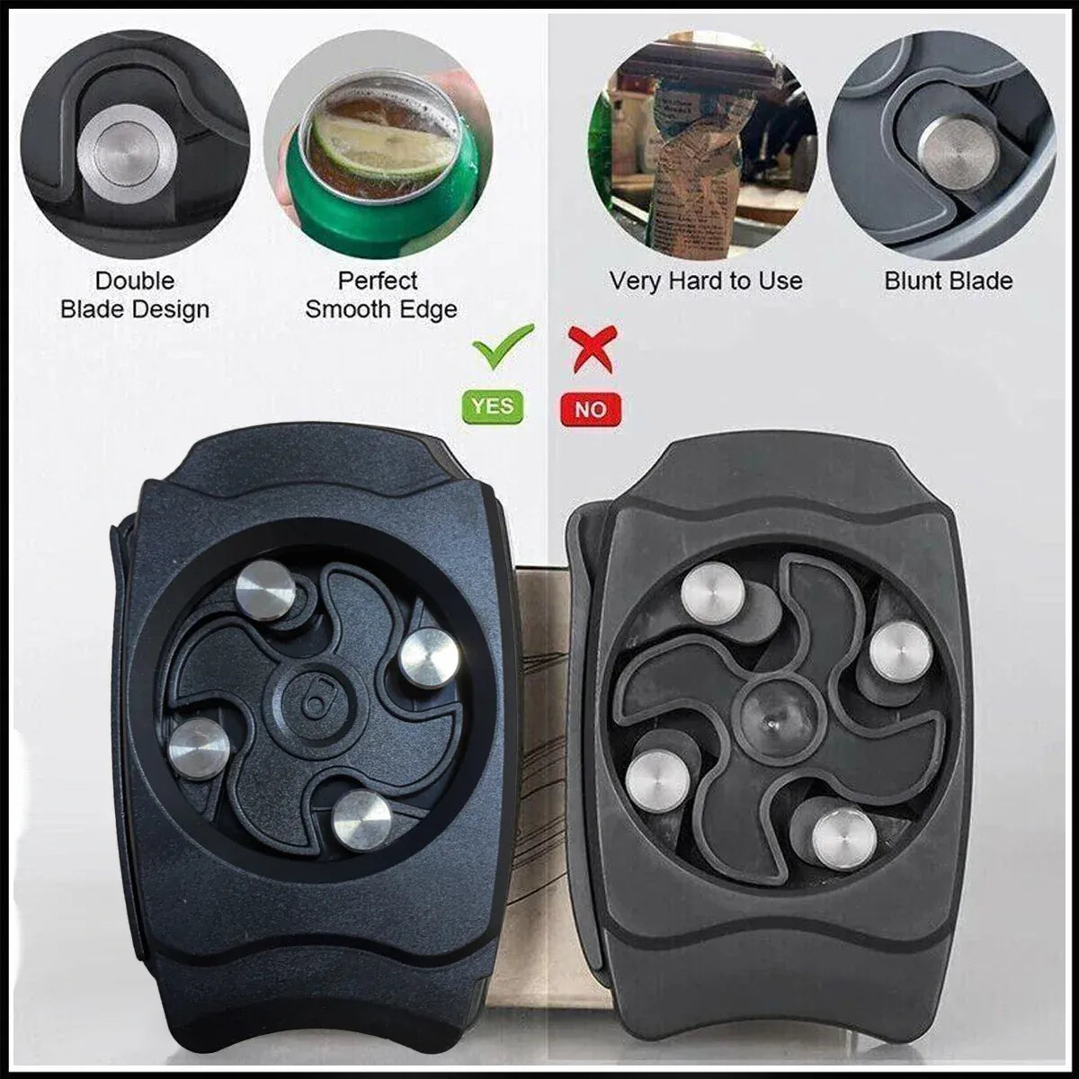 Topless Can Opener Manual Kitchen Tool for Beer Soda and Tin Bottles - Grey