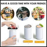 Topless Can Opener Manual Kitchen Tool for Beer Soda and Tin Bottles - Grey
