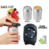 Topless Can Opener Manual Kitchen Tool for Beer Soda and Tin Bottles - Red