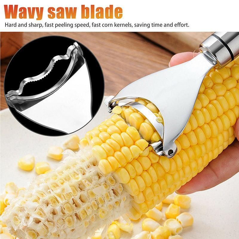 One-Step Corn Peeler Thresher Tools Kitchen Cob Kerneler Cutter Stripper Remover