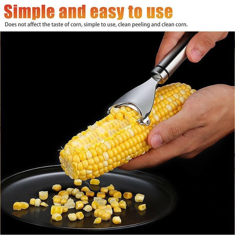 One-Step Corn Peeler Thresher Tools Kitchen Cob Kerneler Cutter Stripper Remover