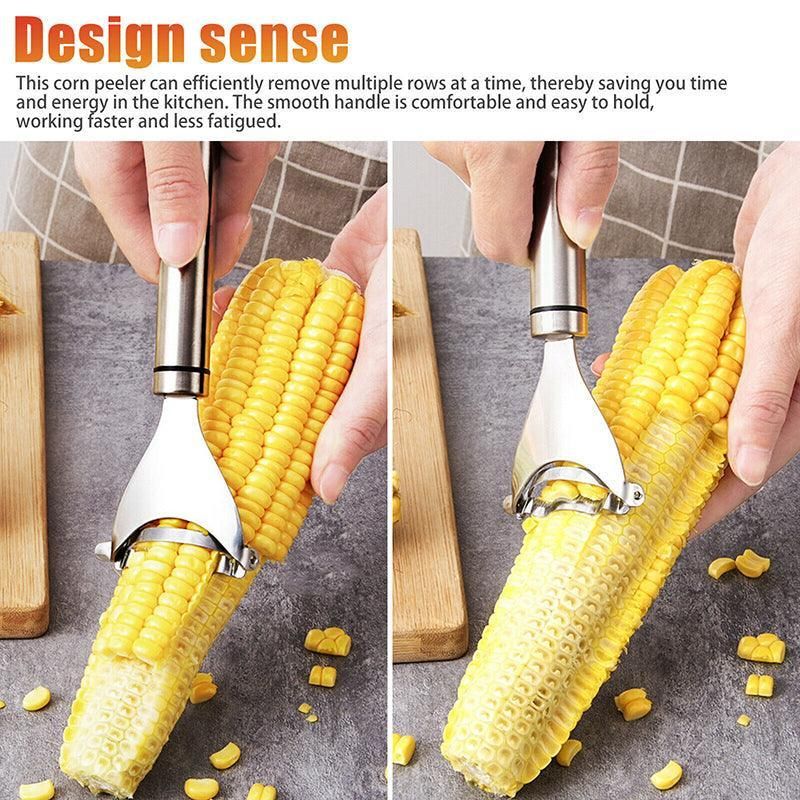 One-Step Corn Peeler Thresher Tools Kitchen Cob Kerneler Cutter Stripper Remover