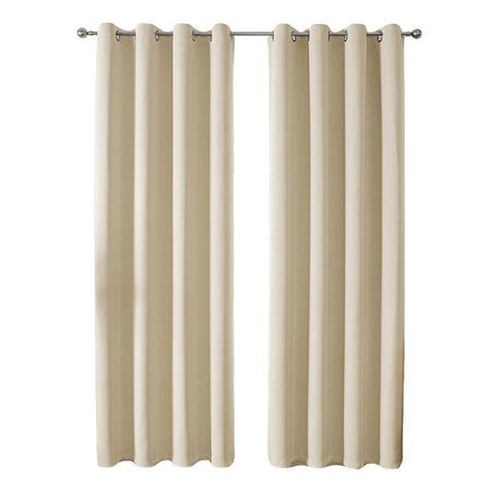 2pcs Semi Blackout Curtain Fabric Solid Colour Home Decor Drapes for Living Room - Yellow - 132x160cm