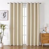 2pcs Semi Blackout Curtain Fabric Solid Colour Home Decor Drapes for Living Room - Dark Grey - 132x160cm