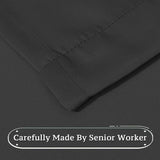 2pcs Semi Blackout Curtain Fabric Solid Colour Home Decor Drapes for Living Room - Dark Grey - 132x160cm