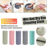 Multifunctional Kitchen Cleaning Towel Strong Absorbent Hand Tear Dish Cloth - Grey