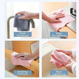 Multifunctional Kitchen Cleaning Towel Strong Absorbent Hand Tear Dish Cloth - Pink