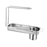 Retractable Kitchen Sink Draining Rack Water Filter Basket Storage Shelf Home - Silver