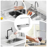 Retractable Kitchen Sink Draining Rack Water Filter Basket Storage Shelf Home - Silver