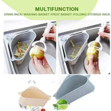 Triangle Sink Kitchen Storage Drain Basket Rack Shelf Holder Strainer Organizer - Beige