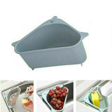 Triangle Sink Kitchen Storage Drain Basket Rack Shelf Holder Strainer Organizer - Beige