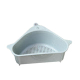 Triangle Sink Kitchen Storage Drain Basket Rack Shelf Holder Strainer Organizer - Beige
