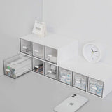 Storage Box 3Drawers DIY Desktop Plastic Transparent Coffee Sugar Jewelry Box