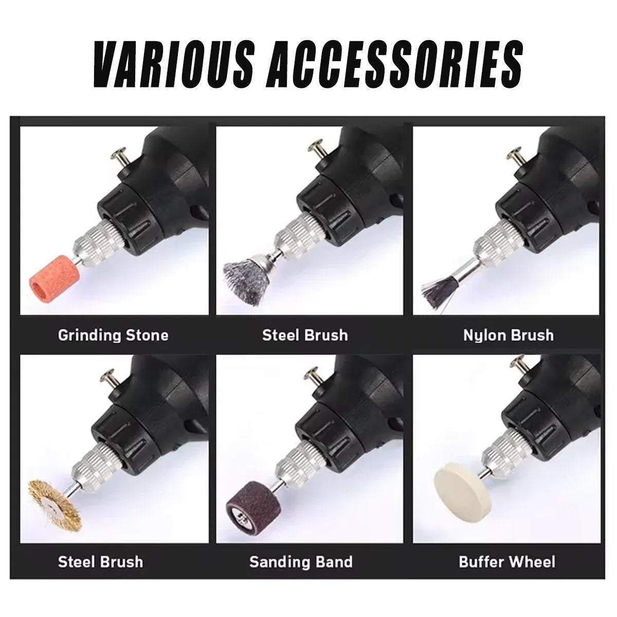 100/147pcs Electric Mill Set Accessories Grinding Cutting Drilling Tool Kit - 147Pcs(Without Grinder Pen)