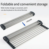 Multifunctional Stainless Steel Draining Rack Folding Sink Organizer for Kitchen - 580 x 400mm