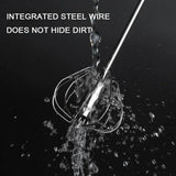 Stainless Steel Semi-Automatic Egg Beater Hand Pressed Kitchen Baking Tool - 10 Inch