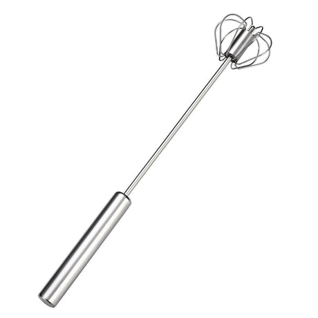 Stainless Steel Semi-Automatic Egg Beater Hand Pressed Kitchen Baking Tool - 12 Inch