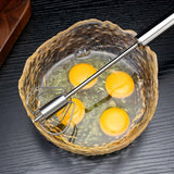 Stainless Steel Semi-Automatic Egg Beater Hand Pressed Kitchen Baking Tool - 14 Inch