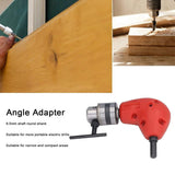 90-Degree Right Angle Drill Attachment 1/4inch Drive Adapter with Chuck Key Tools