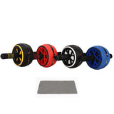 Abdominal Muscle Wheel Exercise Roller Fitness Equipment for Home Gym Men Women - Red