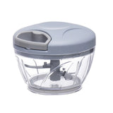 500ml Manual Meat Mincer Garlic Chopper Rotate Garlic Press Crusher Vegetable - Blue