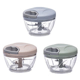 500ml Manual Meat Mincer Garlic Chopper Rotate Garlic Press Crusher Vegetable - Pink