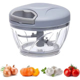 500ml Manual Meat Mincer Garlic Chopper Rotate Garlic Press Crusher Vegetable - Pink