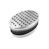 Stainless Steel Kitchen Cheese Grater with Container Storing Fruits Cheese Box - Black