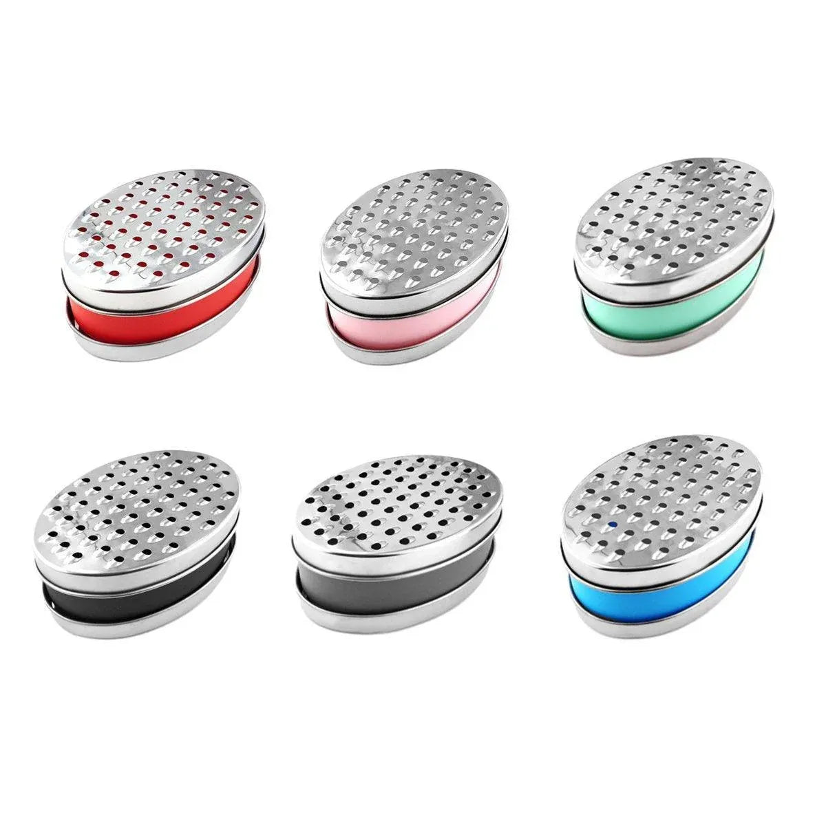 Stainless Steel Kitchen Cheese Grater with Container Storing Fruits Cheese Box - Grey