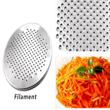 Stainless Steel Kitchen Cheese Grater with Container Storing Fruits Cheese Box - Grey