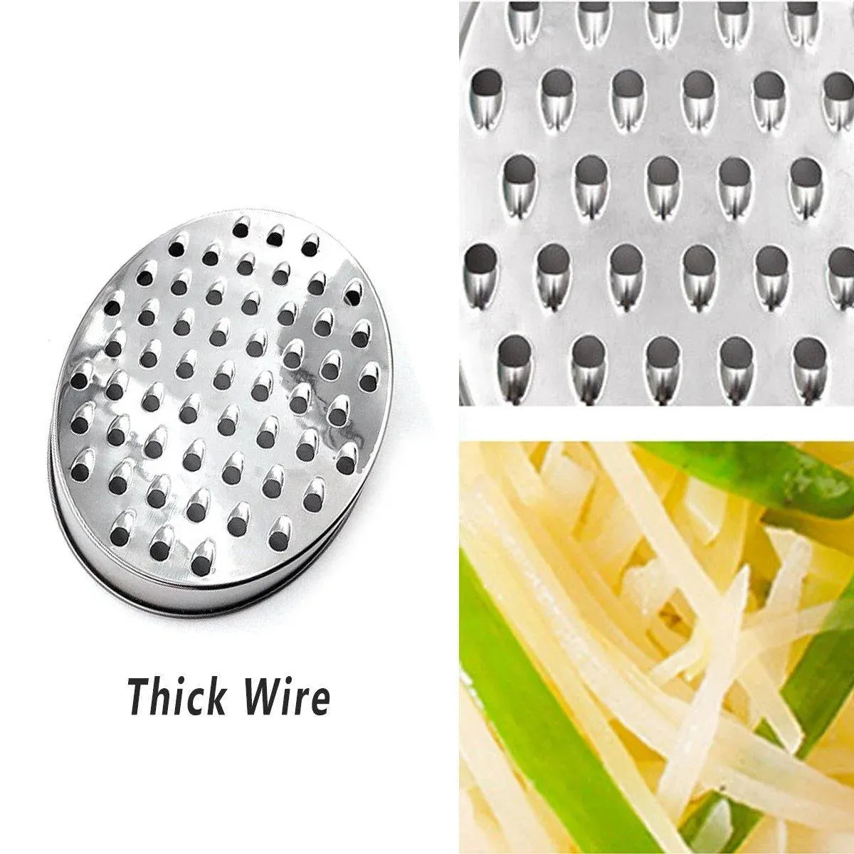 Stainless Steel Kitchen Cheese Grater with Container Storing Fruits Cheese Box - Grey