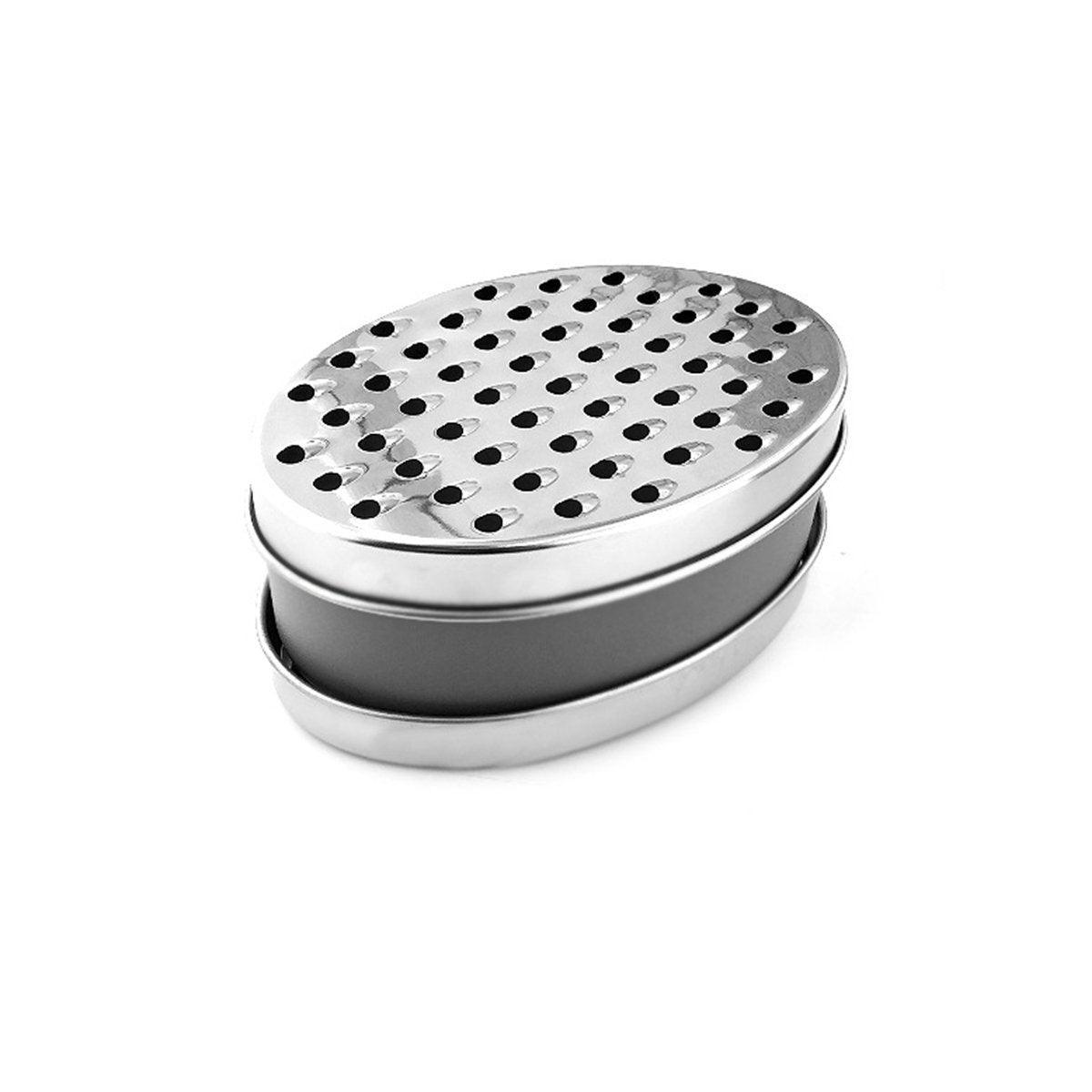 Stainless Steel Kitchen Cheese Grater with Container Storing Fruits Cheese Box - Red