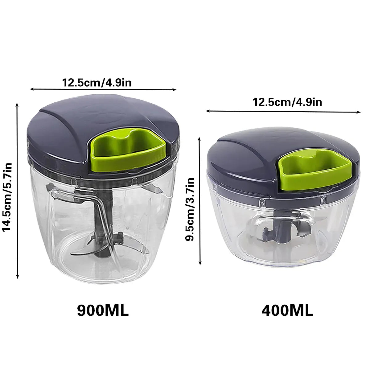 Garlic Press Chopper Slicer Hand Presser Grinder Crusher Home Kitchen Tools Use - 600ml