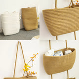 3 Layer Wall Mounted Storage Basket Hanging Organizer Rack for Household Items - Brown