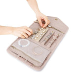 Periea Travel Jewellery Roll -Jewellery Travel Pouch Portable Case Box Organiser - Black