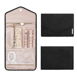 Periea Travel Jewellery Roll -Jewellery Travel Pouch Portable Case Box Organiser - Pink
