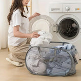 Large Folding Laundry Basket Collapsible Storage Organizer Dirty Clothes Hamper - Green