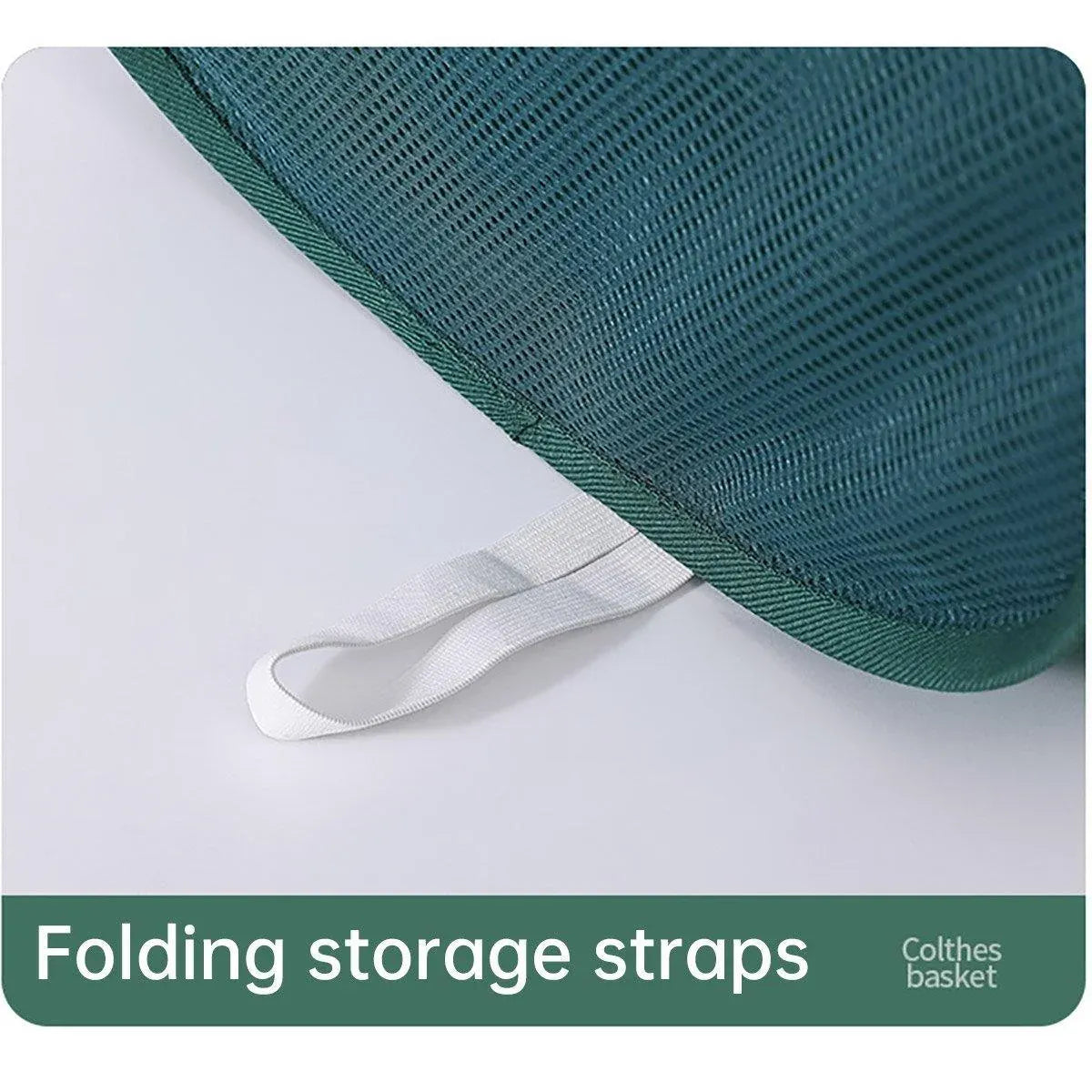 Large Folding Laundry Basket Collapsible Storage Organizer Dirty Clothes Hamper - Green