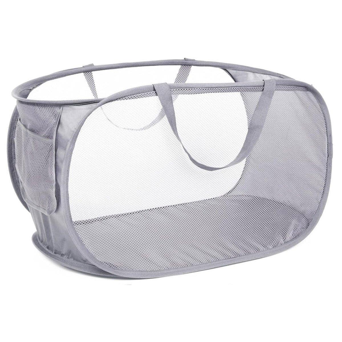 Large Folding Laundry Basket Collapsible Storage Organizer Dirty Clothes Hamper - Green