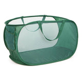 Large Folding Laundry Basket Collapsible Storage Organizer Dirty Clothes Hamper - Green