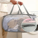 Large Folding Laundry Basket Collapsible Storage Organizer Dirty Clothes Hamper - Navy