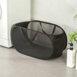 Large Folding Laundry Basket Collapsible Storage Organizer Dirty Clothes Hamper - Navy
