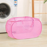 Large Folding Laundry Basket Collapsible Storage Organizer Dirty Clothes Hamper - Navy
