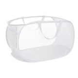 Large Folding Laundry Basket Collapsible Storage Organizer Dirty Clothes Hamper - White